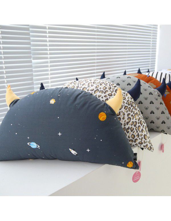 Cotton multi specification backrest cushion cotton croissant children's room with removable headrest