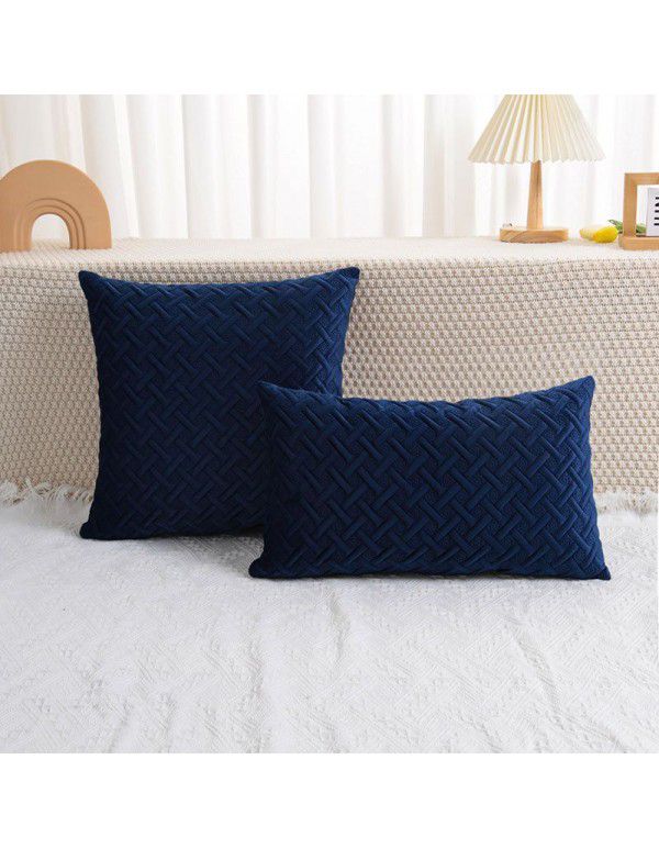 Woven pattern embossed pillow cover ins sample room sofa pillow bedside cushion home car backrest wholesale