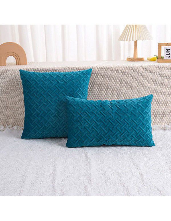 Woven pattern embossed pillow cover ins sample room sofa pillow bedside cushion home car backrest wholesale