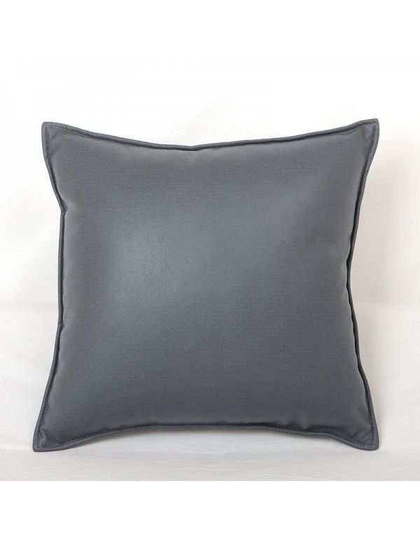 Science and technology cloth light luxury Nordic square living room sofa pillowcase modern simple cushion waist pillow solid color orange big lean