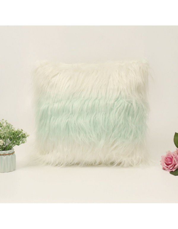  ins wind plush pillow case beach imitation wool rectangular bedside cushion sofa cushion cushion pillow case