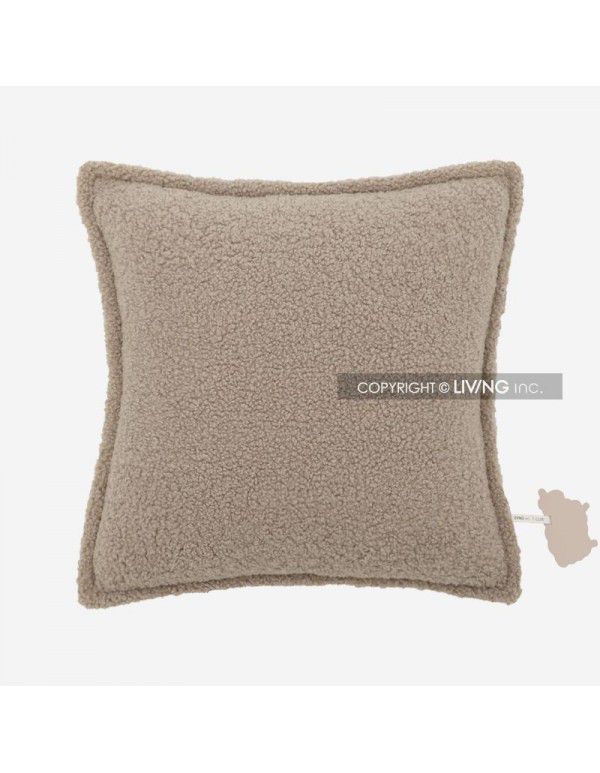 Lamb Plush Throw Pillow ins Living Room Autumn and Winter ins Wind Throw Pillow Sofa Living Room Cushion Float Window Headrest Pillow Case