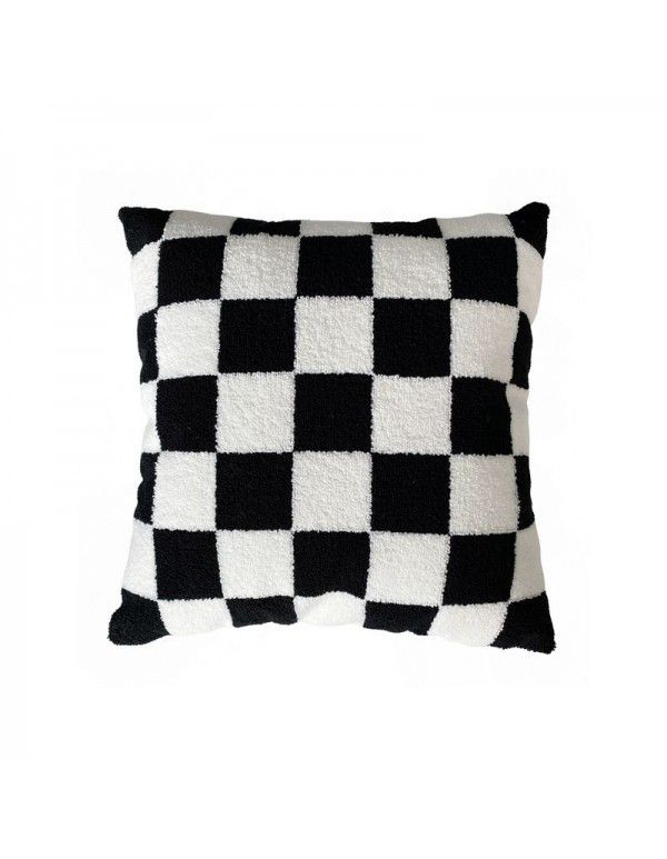 Small Daisy Flower Embroidery Throw Pillow Cover ins Wind Cotton Cushion Living Room Sofa Luxury Headrest Decorative Pillow