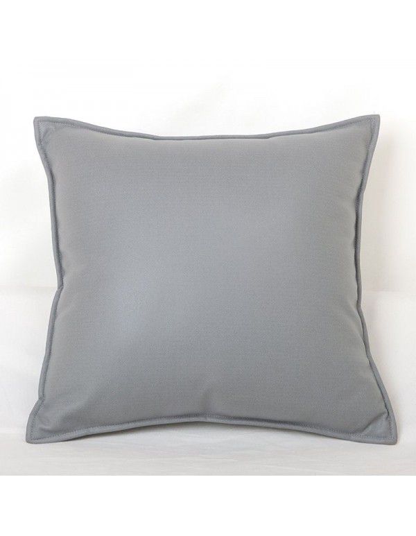 Science and technology cloth light luxury Nordic square living room sofa pillowcase modern simple cushion waist pillow solid color orange big lean