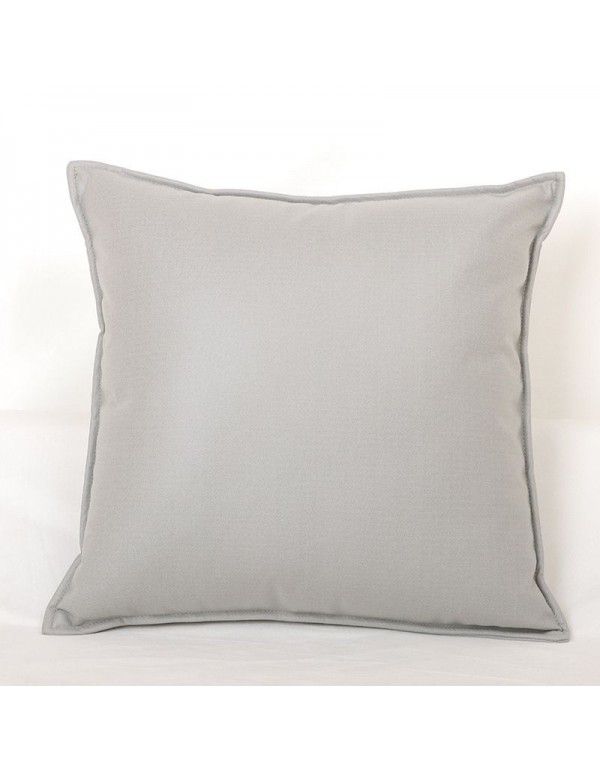 Science and technology cloth light luxury Nordic square living room sofa pillowcase modern simple cushion waist pillow solid color orange big lean