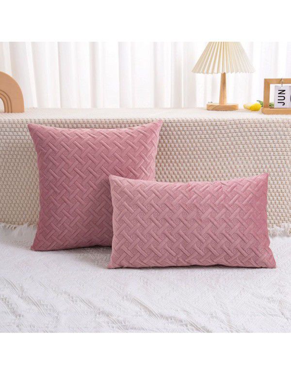 Woven pattern embossed pillow cover ins sample room sofa pillow bedside cushion home car backrest wholesale