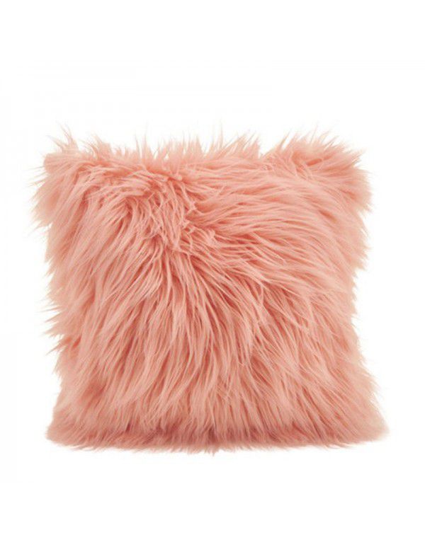  ins wind plush pillow case beach imitation wool rectangular bedside cushion sofa cushion cushion pillow case