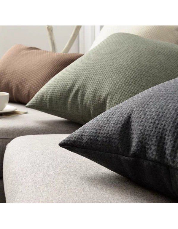 Simple linen pillow sitting room sofa cushion bedside pillow chair back office waist pillow pillow cover