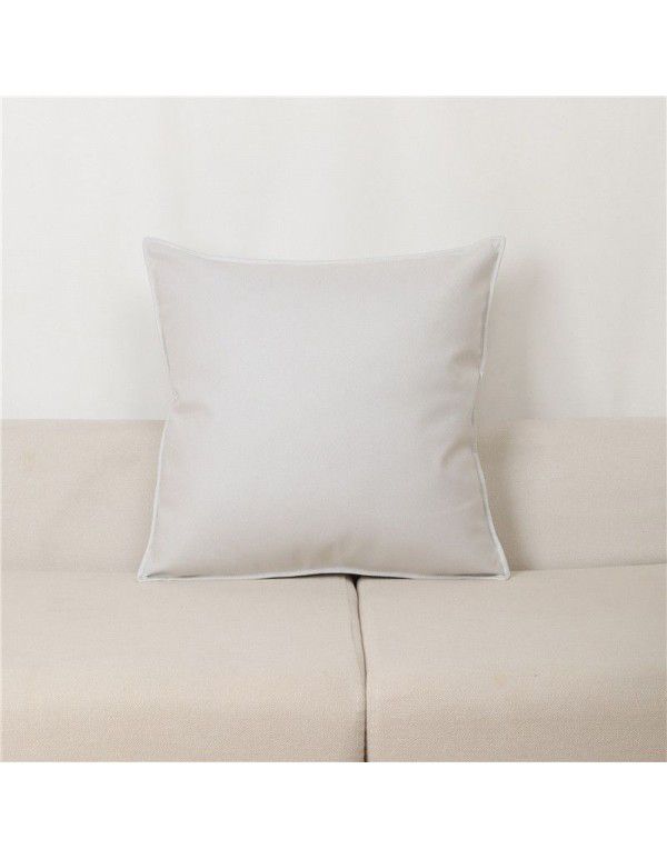 Science and technology cloth light luxury Nordic square living room sofa pillowcase modern simple cushion waist pillow solid color orange big lean