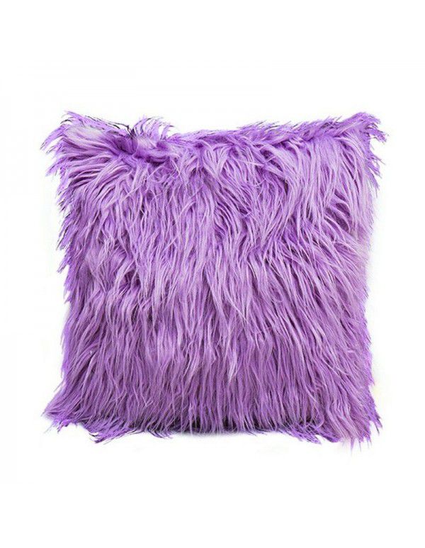  ins wind plush pillow case beach imitation wool rectangular bedside cushion sofa cushion cushion pillow case