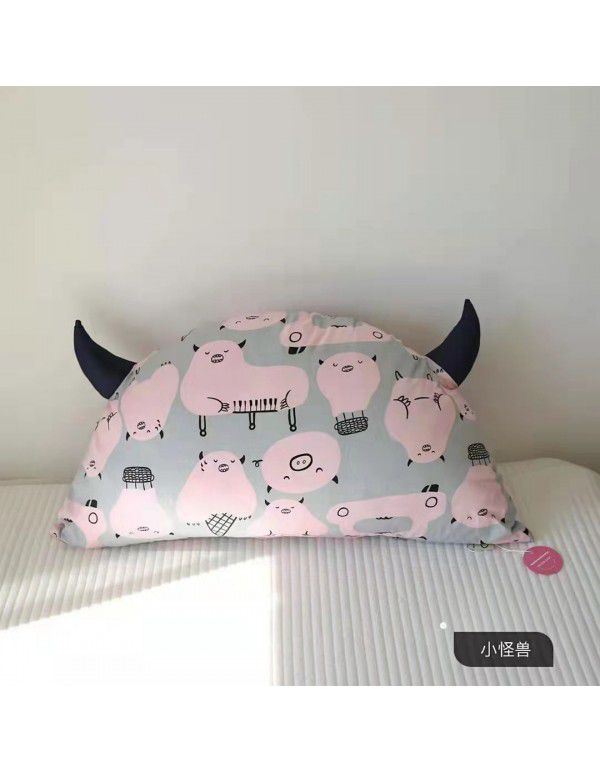 Cotton multi specification backrest cushion cotton croissant children's room with removable headrest