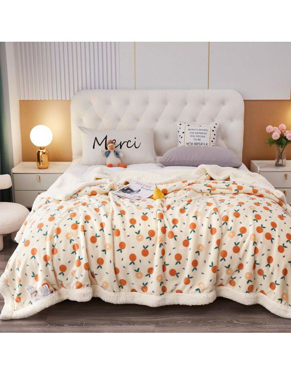 Wholesale of new solid color milk wool blanket, tuff blanket, thickened cashmere lunch blanket, children's blanket manufacturers
