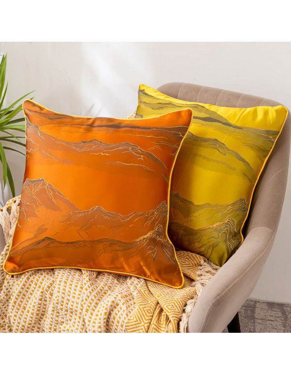 Tongyuan New Light and Luxury Cross border ins Throw Pillow Modern Simple Living Room Sofa Home Cushion New Chinese Large Backrest