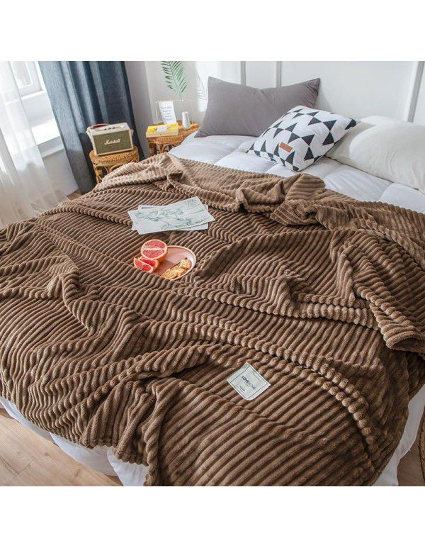 Magic plush blanket cover blanket comfort milk velvet air conditioning blanket flannel towel quilt coral double-sided blanket wholesale