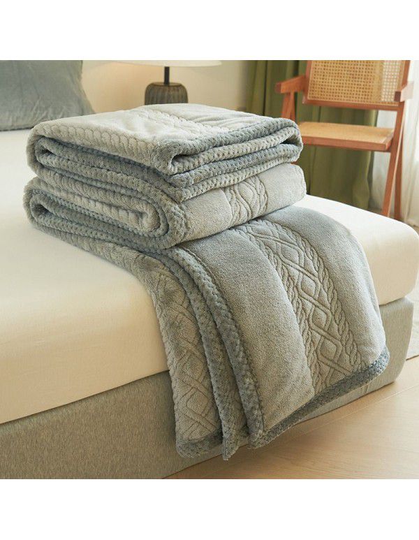 Farai velvet milk velvet composite blanket Double layer blanket Three layer blanket Single double thickened blanket Cotton blanket