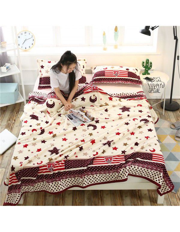 Marten blanket flannel summer nap blanket blanket blanket bed sheet student bed single double air-conditioned blanket