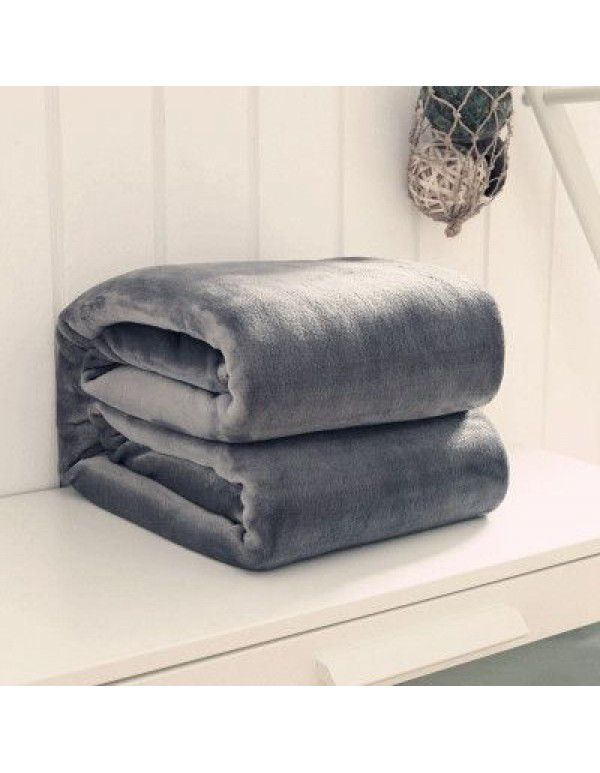 Pure color Farai blanket blanket coral wool bedspread double-sided blanket children blanket gift wholesale