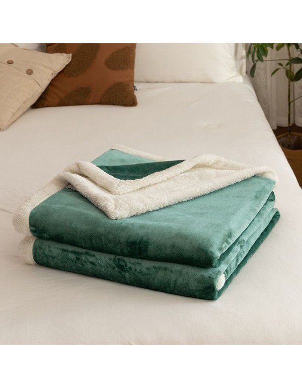 New flannel blanket Double layer cashmere blanket Farad blanket Wholesale pure polar blanket
