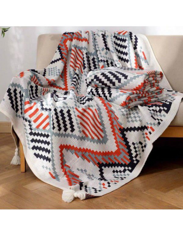 Camping blanket, office air conditioning blanket, knitting blanket, leg covering blanket, shawl, dormitory nap blanket, non cotton