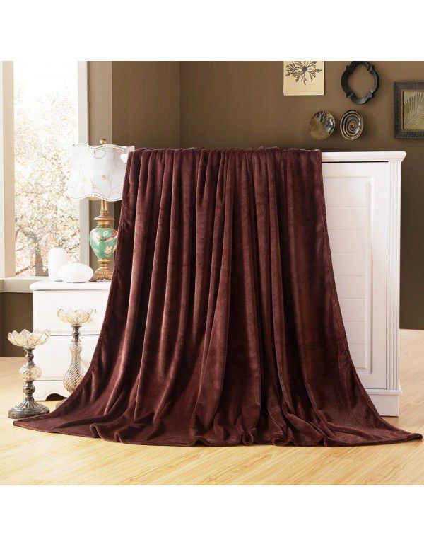 Pure color Farai blanket blanket coral wool bedspread double-sided blanket children blanket gift wholesale