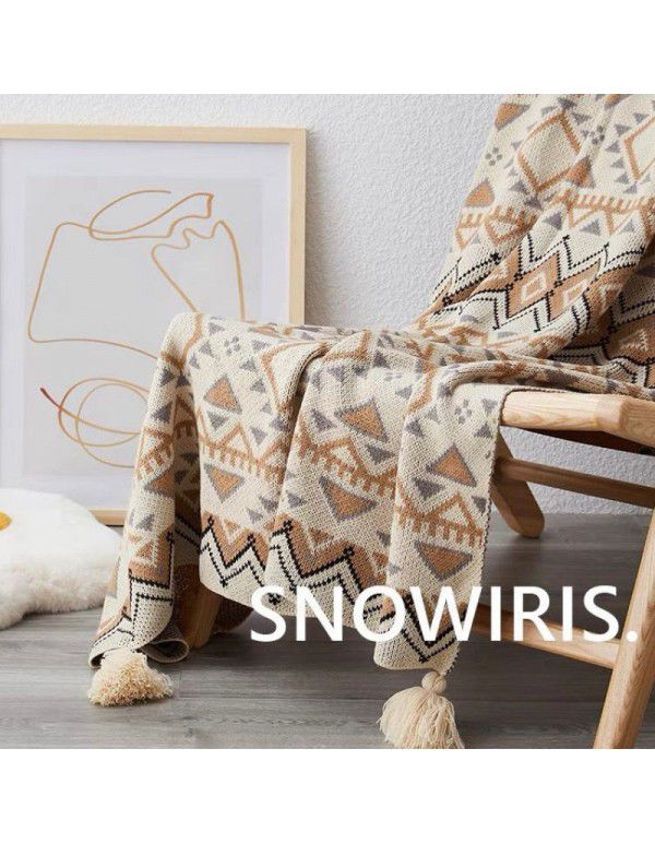 Camping blanket, office air conditioning blanket, knitting blanket, leg covering blanket, shawl, dormitory nap blanket, non cotton