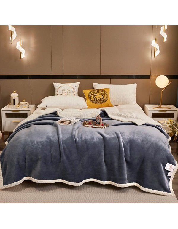 Wholesale of new solid color milk wool blanket, tuff blanket, thickened cashmere lunch blanket, children's blanket manufacturers