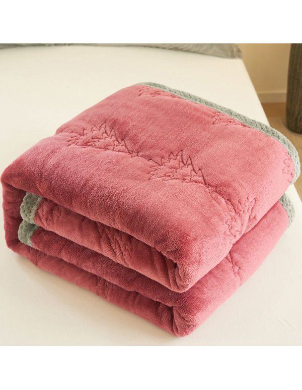 Farai velvet milk velvet composite blanket Double layer blanket Three layer blanket Single double thickened blanket Cotton blanket