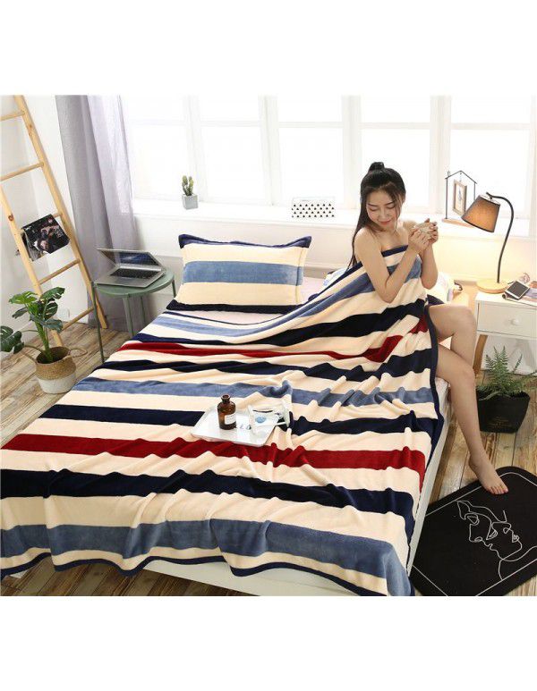 Marten blanket flannel summer nap blanket blanket blanket bed sheet student bed single double air-conditioned blanket
