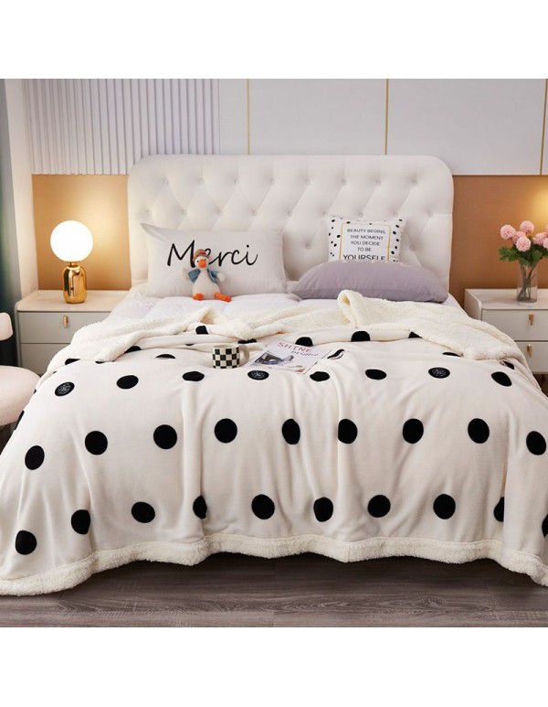 Wholesale of new solid color milk wool blanket, tuff blanket, thickened cashmere lunch blanket, children's blanket manufacturers