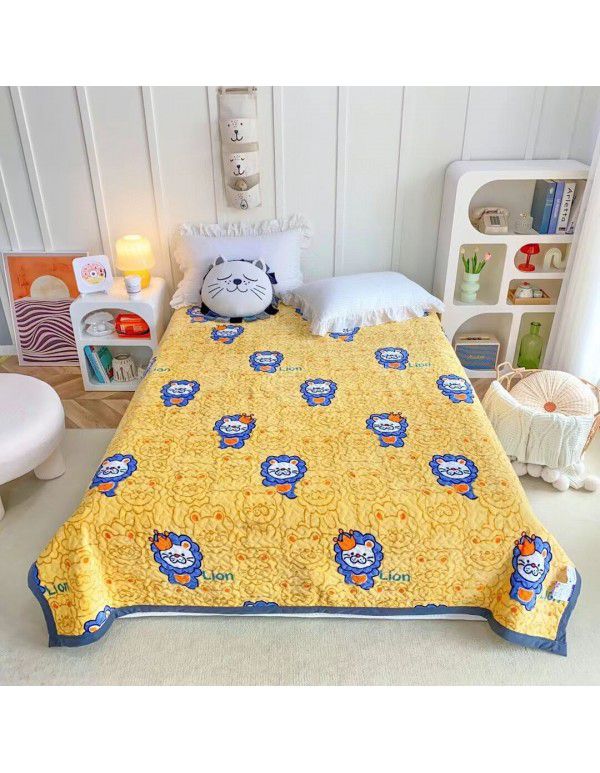 Winter Teddy plush thickened milk wool blanket bedding straight edge milk wool thickened bed blanket