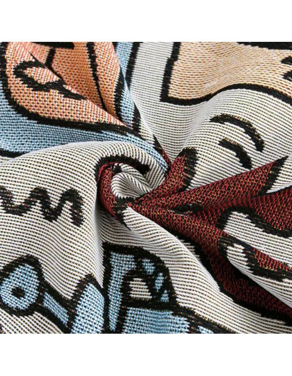American graffiti office nap blanket nap blanket single sofa blanket sofa cover decorative blanket