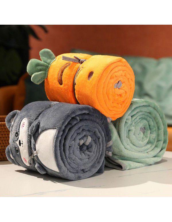 Cartoon coral blanket Pet flannel air conditioning blanket Children's summer nap blanket Cover blanket Gift blanket