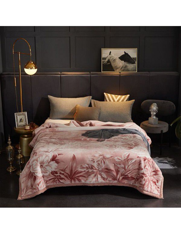 Blanket thickened thermal insulation double Raschel 9kg double layer cloud blanket Angola blanket wholesale