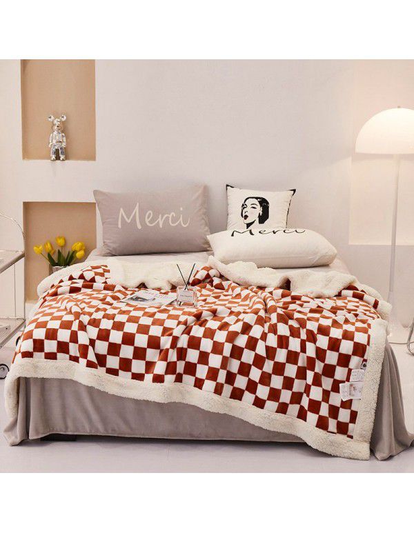 Wholesale of new solid color milk wool blanket, tuff blanket, thickened cashmere lunch blanket, children's blanket manufacturers