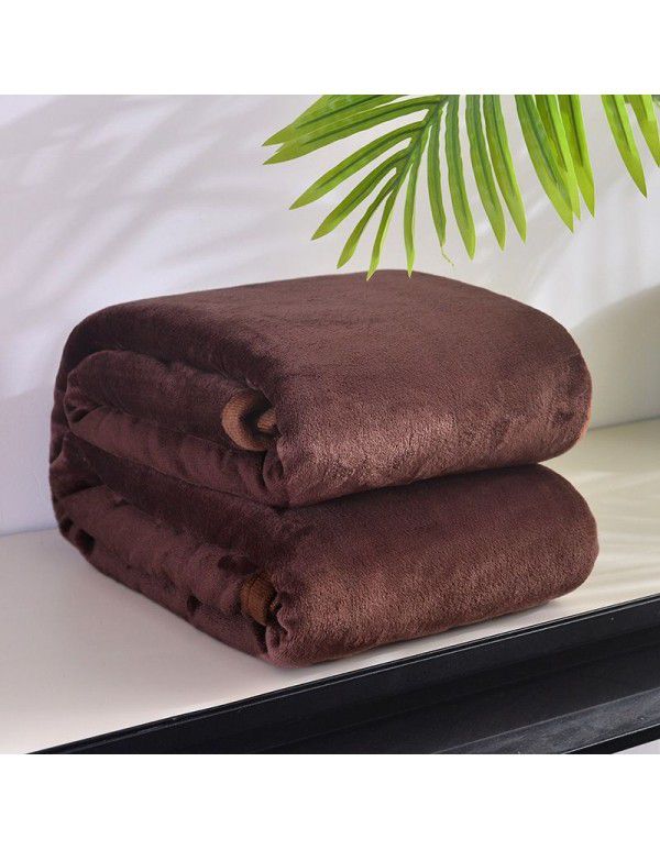 Wholesale of Falai velvet blanket blanket solid coral velvet blanket plain blanket bed sheet