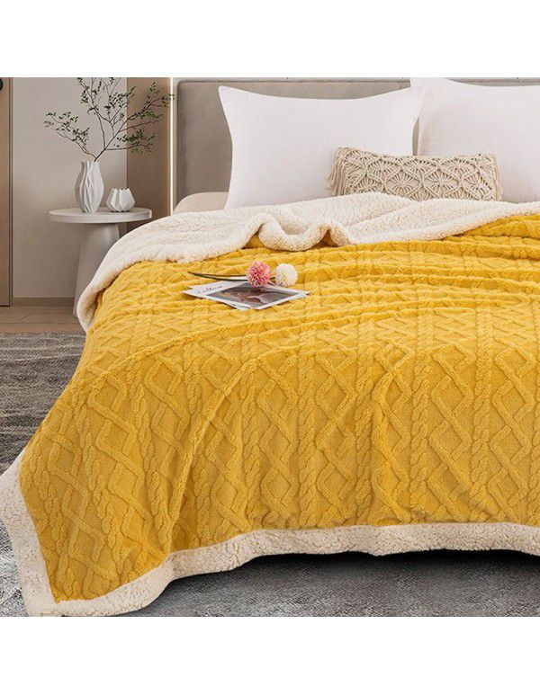 Hot autumn and winter taff blanket cover blanket warm cashmere anti-static office travel blanket bed wholesale