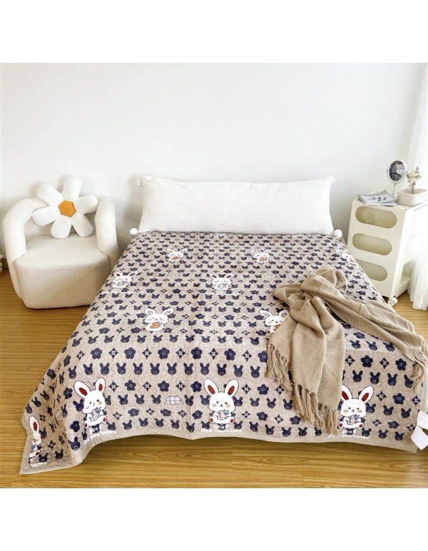 Winter Teddy plush thickened milk wool blanket bedding straight edge milk wool thickened bed blanket