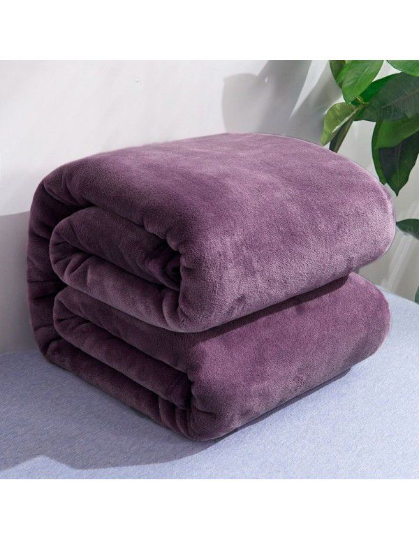 Wholesale of Falai velvet blanket blanket solid coral velvet blanket plain blanket bed sheet