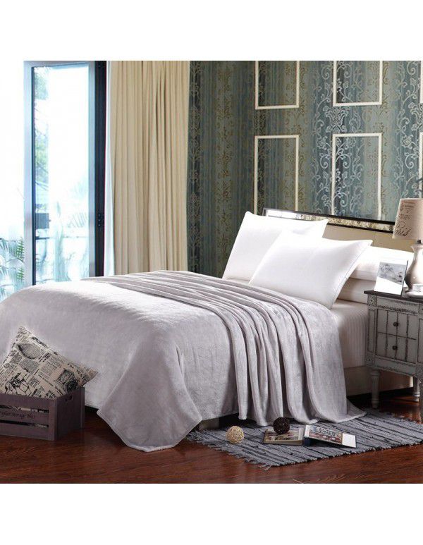 Pure color Farai blanket blanket coral wool bedspread double-sided blanket children blanket gift wholesale