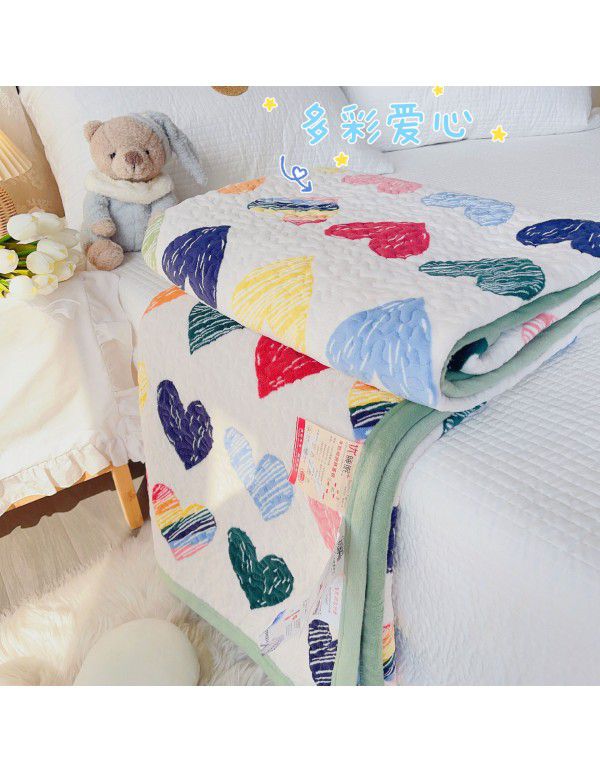 Winter Teddy plush thickened milk wool blanket bedding straight edge milk wool thickened bed blanket
