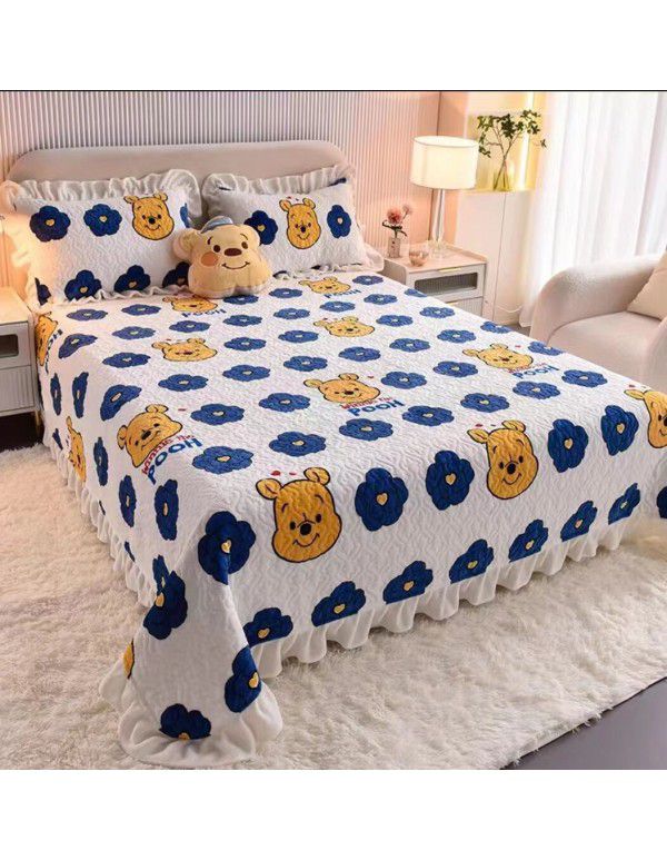 Winter Teddy plush thickened milk wool blanket bedding straight edge milk wool thickened bed blanket