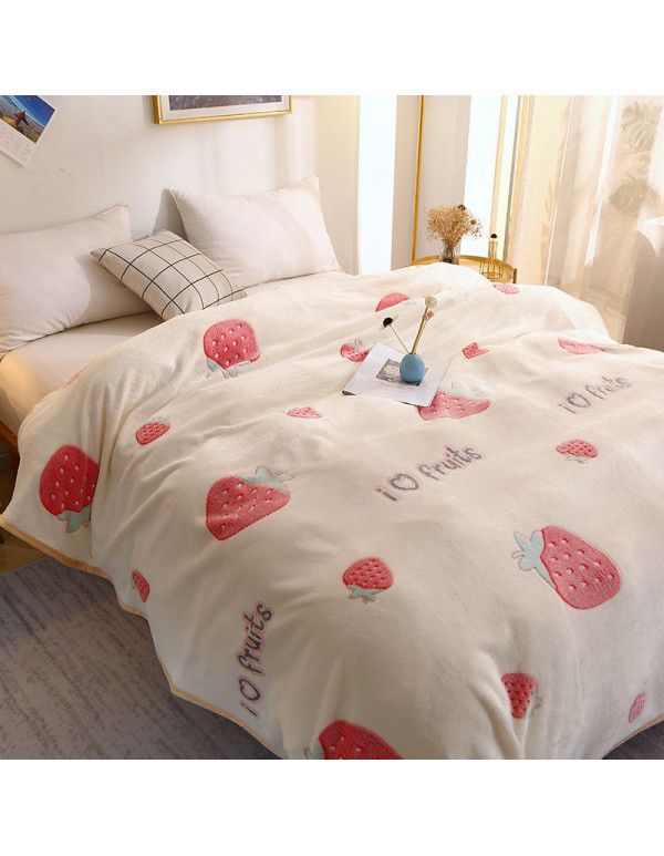 Ins Rainbow Bear~Korean Snow Flower Blanket Office Nap Leisure Sofa Blanket Air Conditioner Blanket in Summer