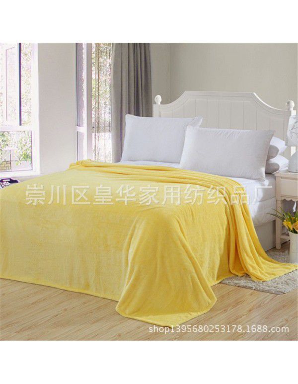 Pure color Farai blanket blanket coral wool bedspread double-sided blanket children blanket gift wholesale