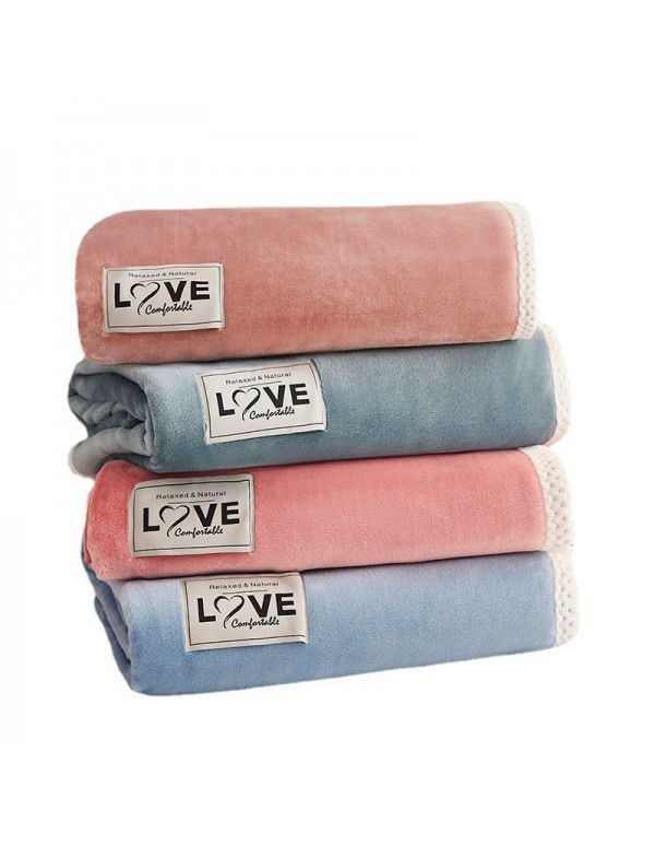 Wholesale of new solid color milk wool blanket, tuff blanket, thickened cashmere lunch blanket, children's blanket manufacturers