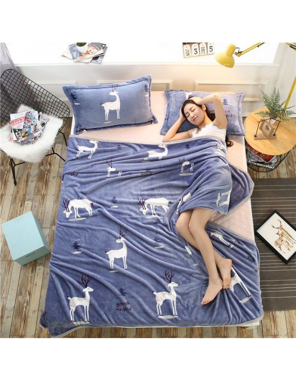Marten blanket flannel summer nap blanket blanket blanket bed sheet student bed single double air-conditioned blanket