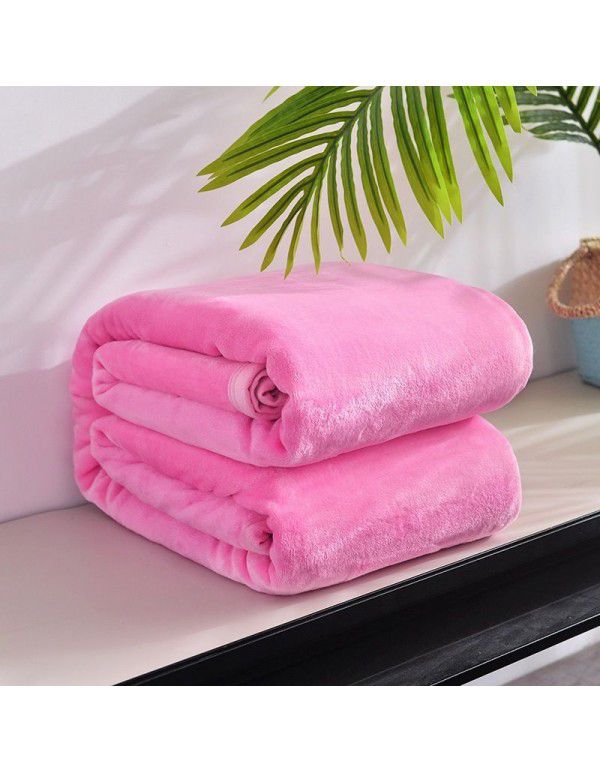 Wholesale of Falai velvet blanket blanket solid coral velvet blanket plain blanket bed sheet