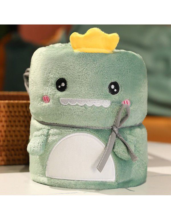 Cartoon coral blanket Pet flannel air conditioning blanket Children's summer nap blanket Cover blanket Gift blanket