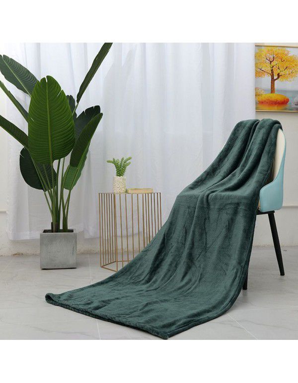 Flannel blanket solid color single layer blanket multi color blanket sofa bedroom office sleeping blanket blanket blanket blanket