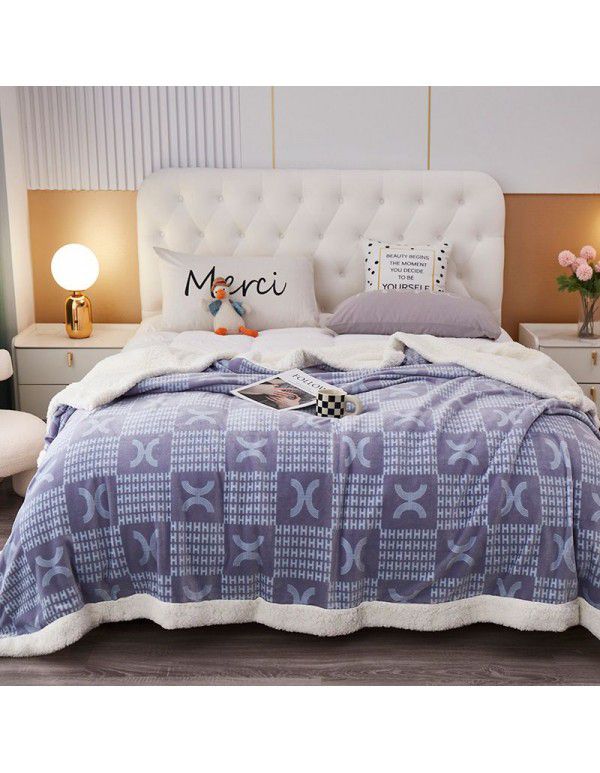 Wholesale of new solid color milk wool blanket, tuff blanket, thickened cashmere lunch blanket, children's blanket manufacturers