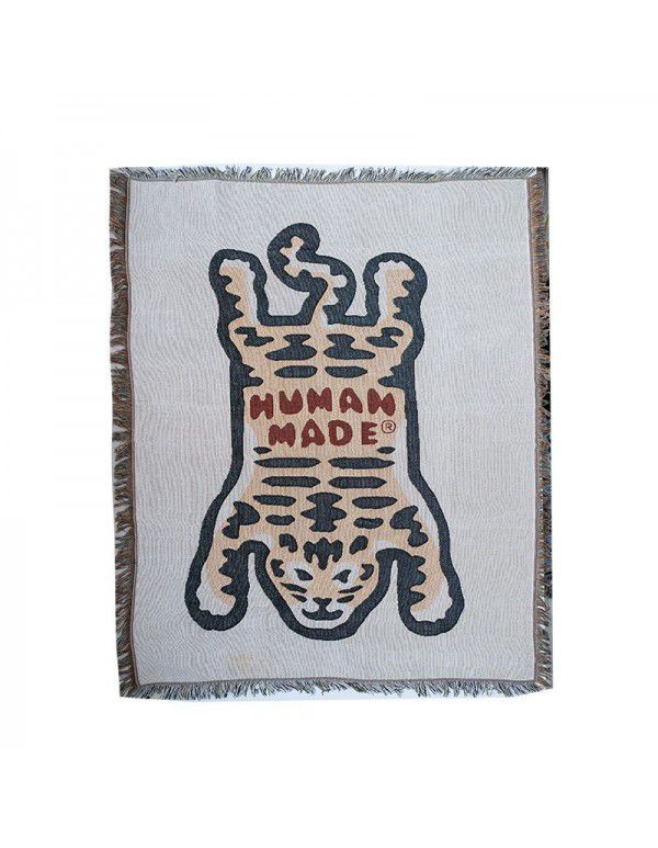 Japanese trend cartoon Humanmake sofa blanket camping blanket tiger nap leisure blanket picnic decoration